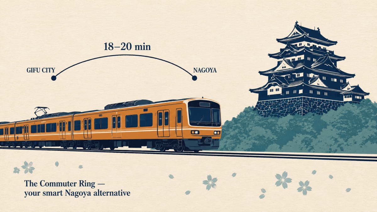 Gifu City as the smart Nagoya alternative during the 2026 Asian Games — 18-minute JR Tokaido Line commute
