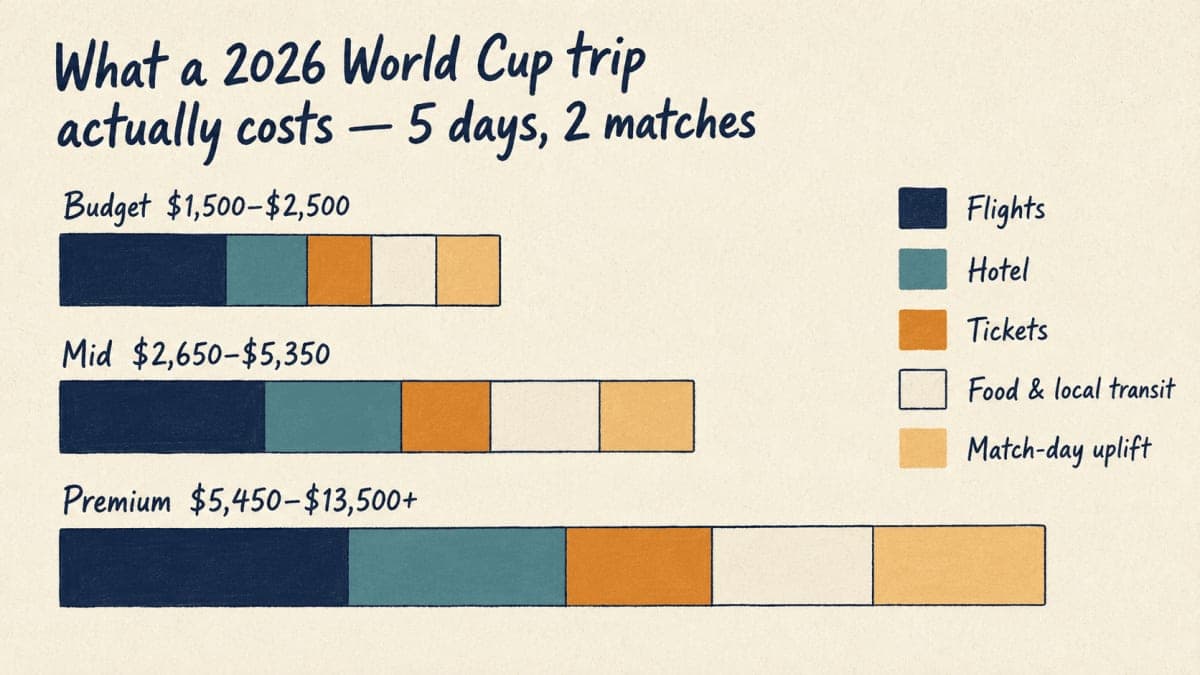World Cup 2026 fan trip budget breakdown — flights, hotels, tickets, food, and match-day costs