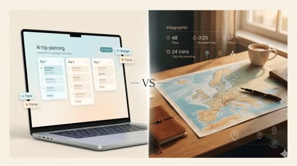 AI travel agent vs human travel agent — speed, cost, and personalization trade-offs across the planning workflow
